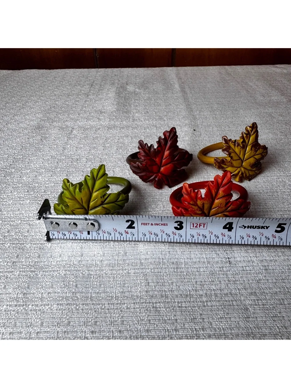 Vintage Napa Plum Maple Leaf Napkin Rings Set Of 4 Autumn Thanksgiving Table